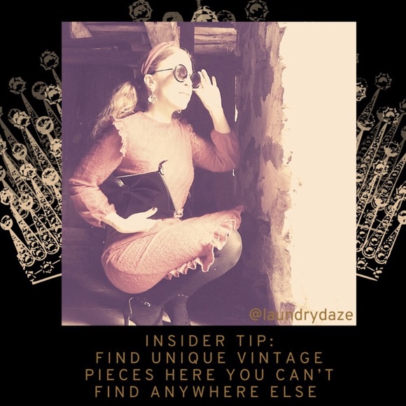 Vintage cobalt blue ruffle neck puff shoulder semi-sheer long sleeve midi dress - Picture 13 of 15